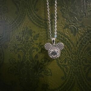 Disney Silver Solitaire Pendant Necklace